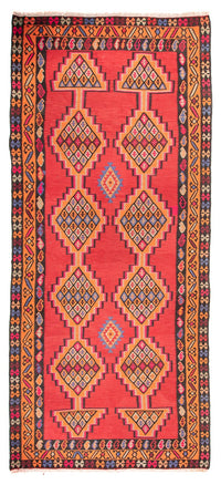 Tapis de couloir Tapis Kelim - Vieux - 395 x 180 cm - rouge