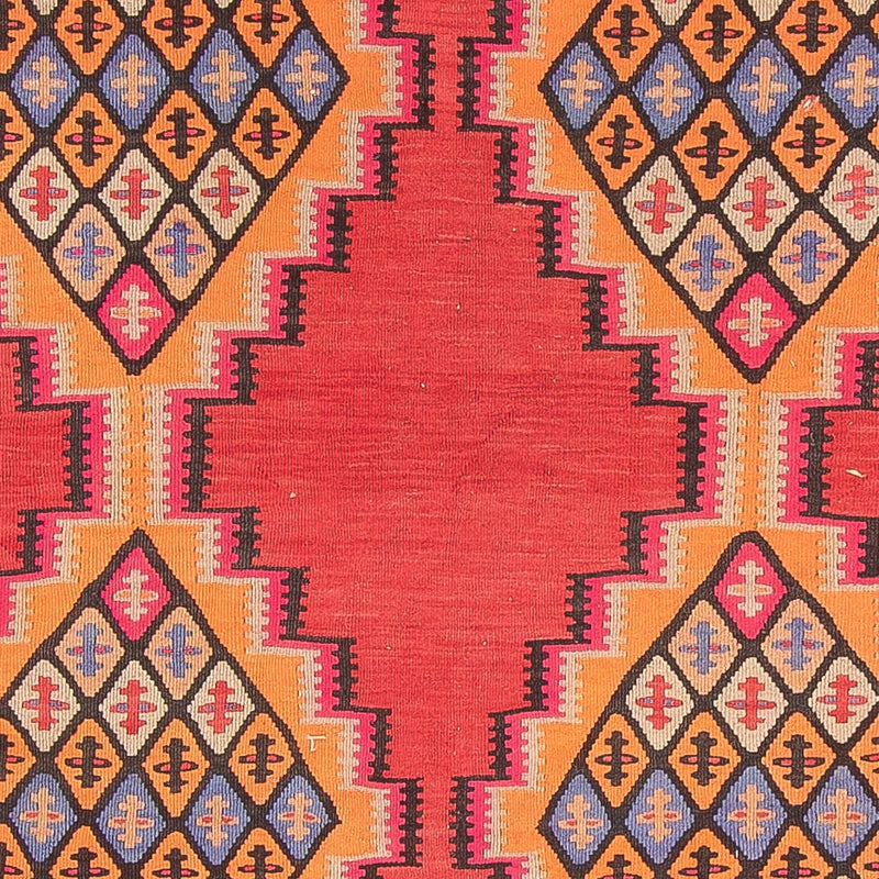 Tapis de couloir Tapis Kelim - Vieux - 395 x 180 cm - rouge