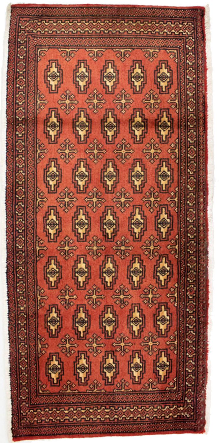 Tapis Turkaman - 130 x 60 cm - rouille