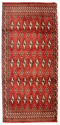 Tapis Turkaman - 130 x 60 cm - rouille
