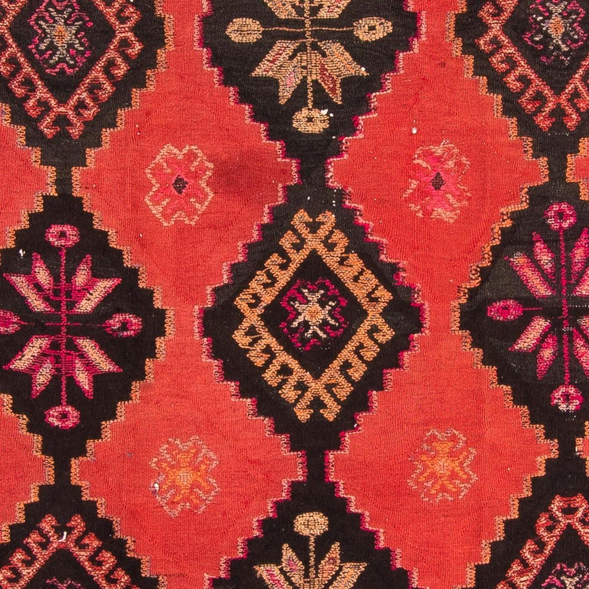 Tapis de couloir Tapis Kelim - Vieux - 400 x 140 cm - multicolore