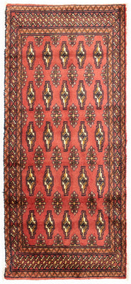 Tapis Turkaman - 130 x 60 cm - rouge