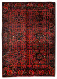 Tapis afghan - Kunduz - 186 x 122 cm - rouge