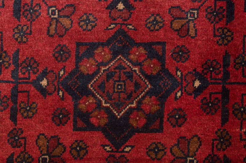 Tapis afghan - Kunduz - 186 x 122 cm - rouge