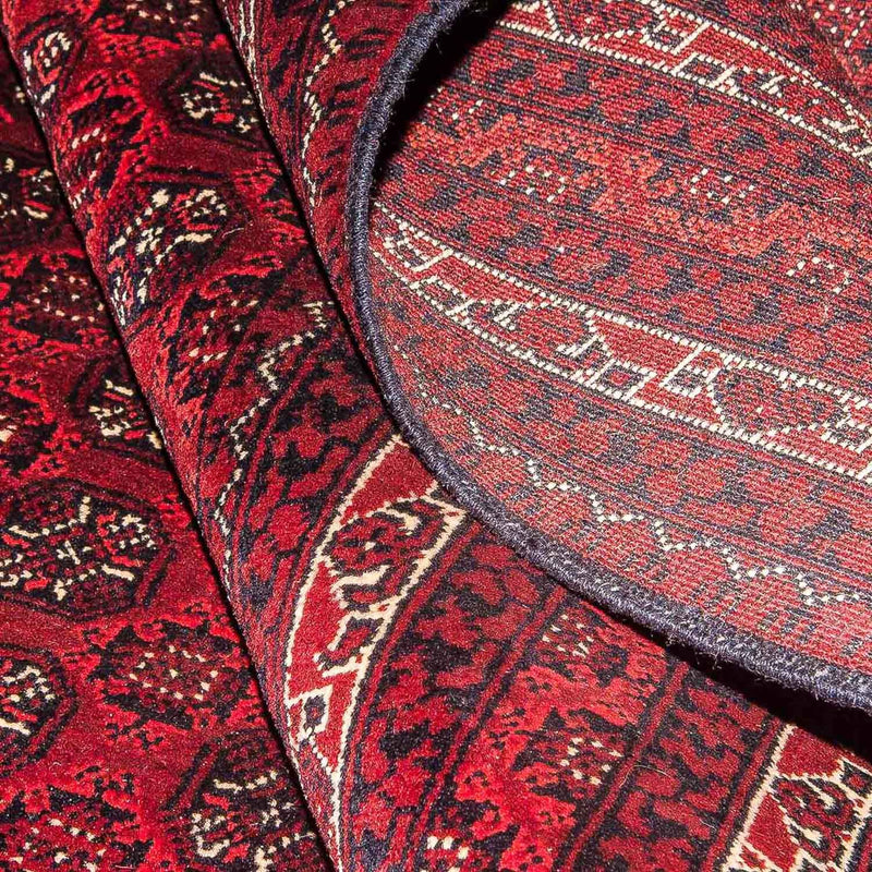 Tapis afghan - Boukhara - 301 x 197 cm - rouge