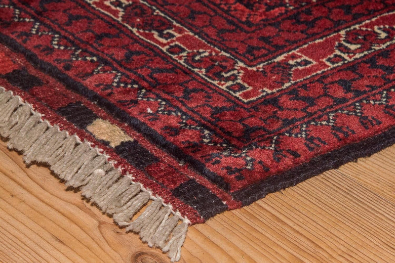 Tapis afghan - Boukhara - 301 x 197 cm - rouge