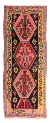 Tapis de couloir Tapis Kelim - Vieux - 340 x 150 cm - multicolore
