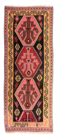 Tapis de couloir Tapis Kelim - Vieux - 340 x 150 cm - multicolore