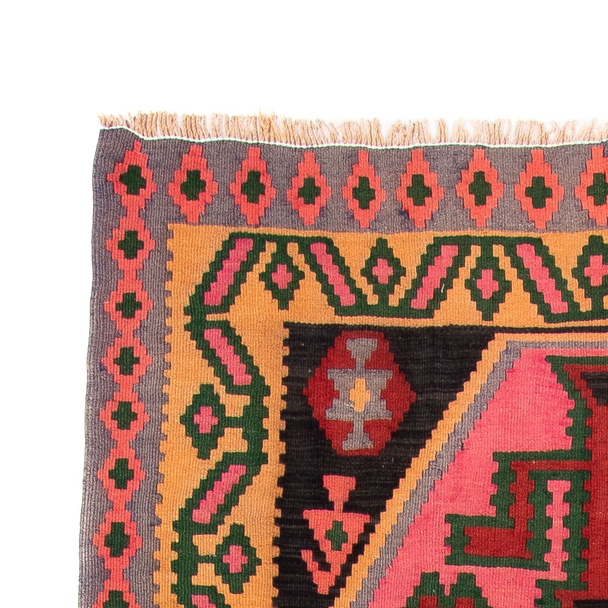 Tapis de couloir Tapis Kelim - Vieux - 340 x 150 cm - multicolore