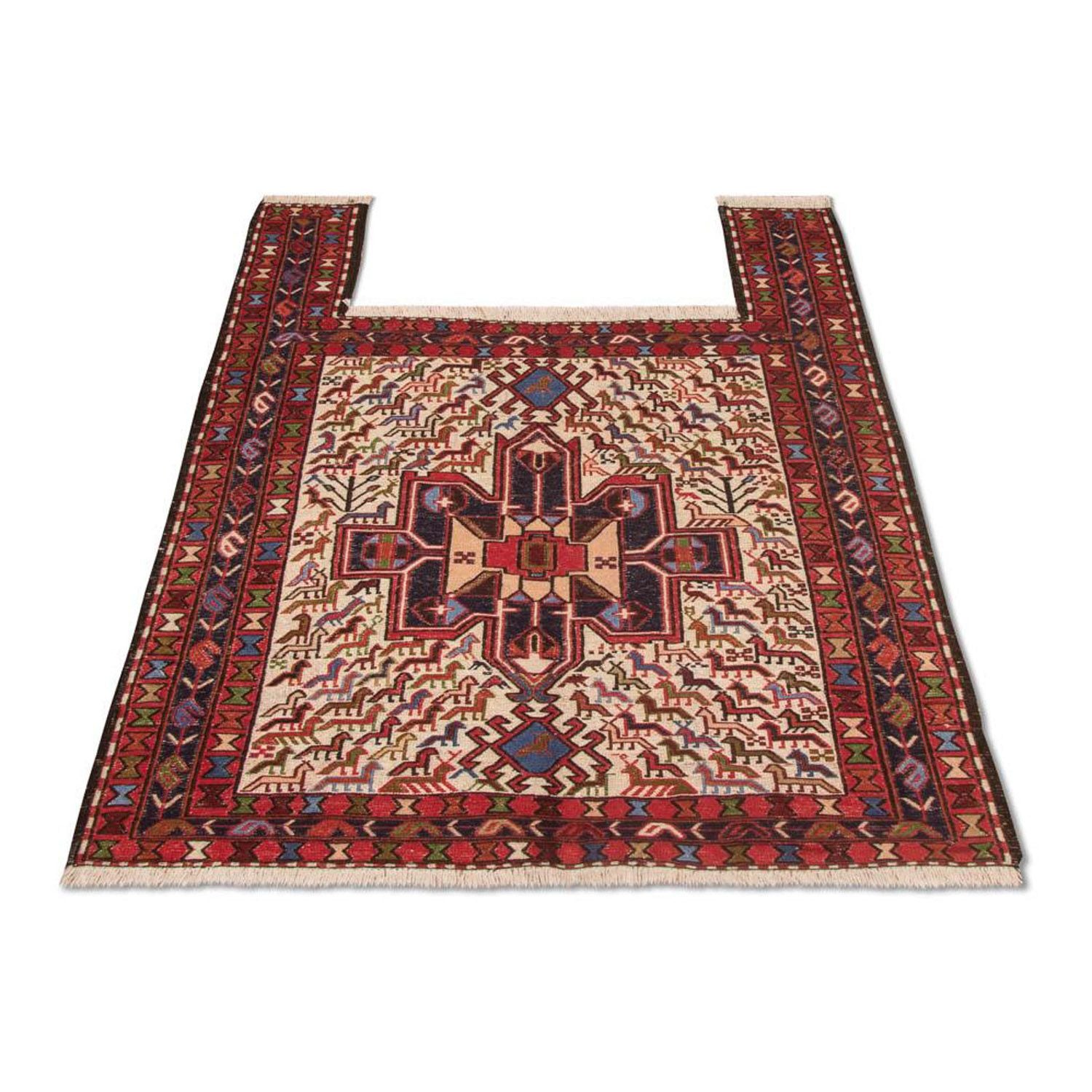 Tapis Kelim - Oriental carré  - 99 x 95 cm - beige