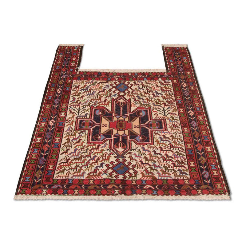 Tapis Kelim - Oriental carré  - 99 x 95 cm - beige