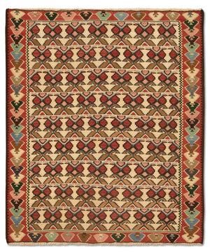 Tapis Kelim - Vieux - 143 x 119 cm - beige