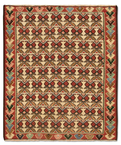 Kilim ancien Tapis 119x143cm