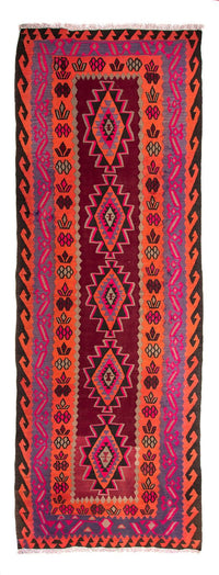 Tapis de couloir Tapis Kelim - Vieux - 390 x 141 cm - multicolore