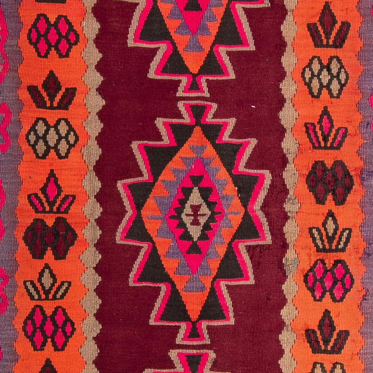 Tapis de couloir Tapis Kelim - Vieux - 390 x 141 cm - multicolore