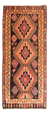 Tapis de couloir Tapis Kelim - Vieux - 320 x 150 cm - multicolore