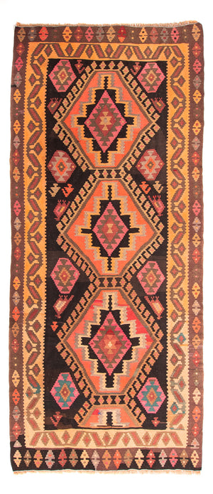 Tapis de couloir Tapis Kelim - Vieux - 320 x 150 cm - multicolore