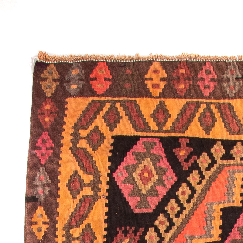 Tapis de couloir Tapis Kelim - Vieux - 320 x 150 cm - multicolore