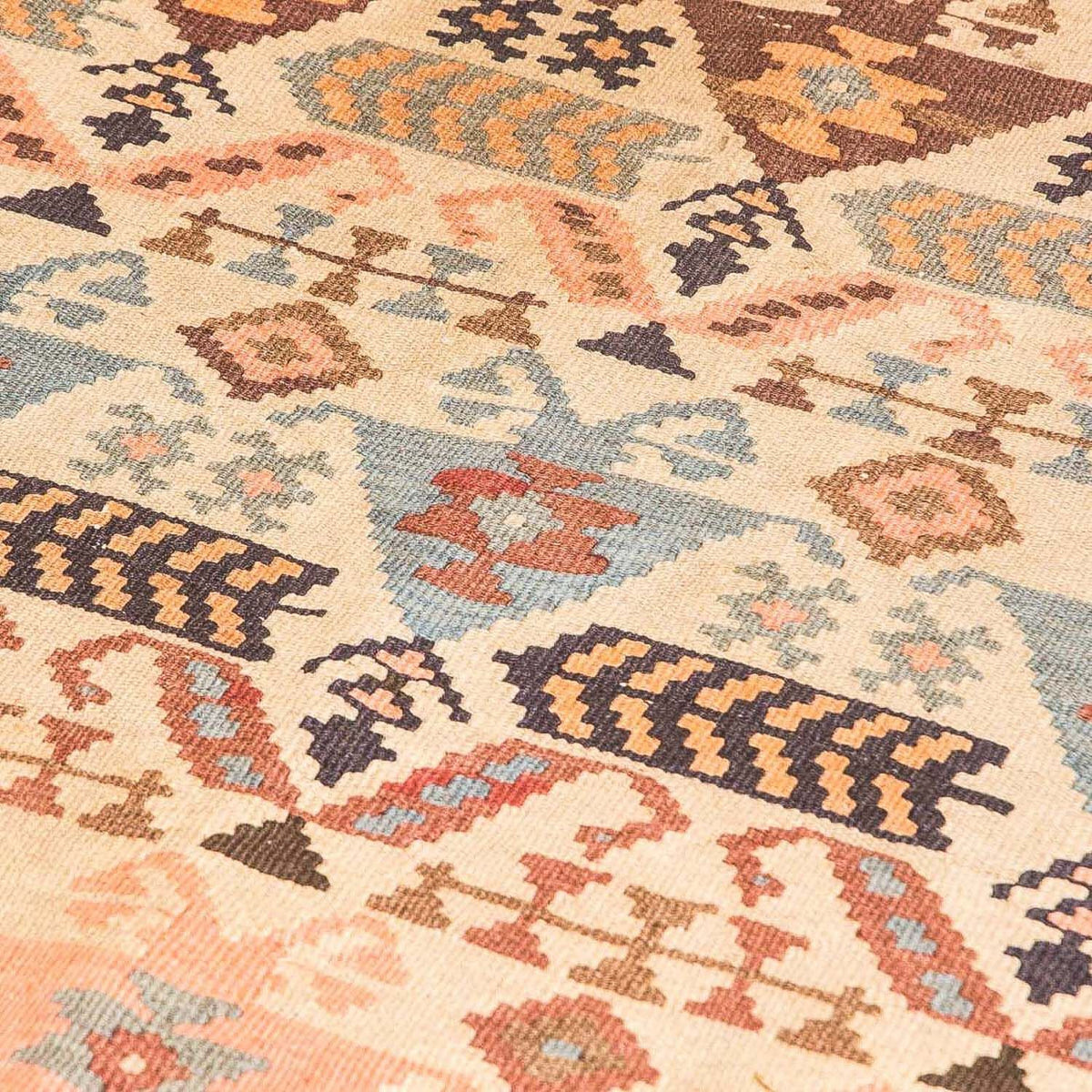 Tapis de couloir Tapis Kelim - Vieux - 195 x 108 cm - beige