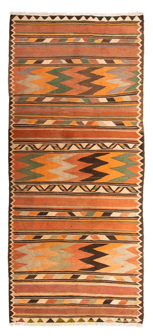 Tapis de couloir Tapis Kelim - Vieux - 340 x 160 cm - multicolore