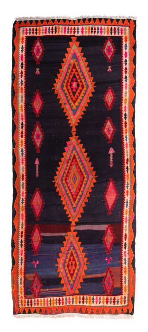 Tapis de couloir Tapis Kelim - Vieux - 315 x 150 cm - multicolore