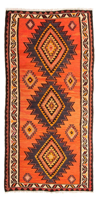 Tapis de couloir Tapis Kelim - Vieux - 275 x 140 cm - multicolore