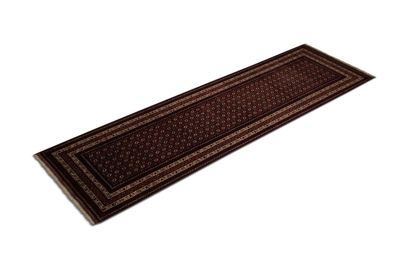 Tapis de couloir Tapis afghan - Boukhara - 292 x 86 cm - rouge