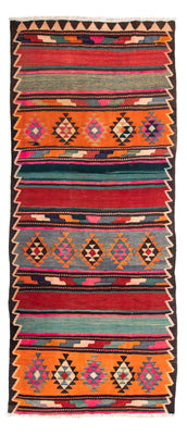 Tapis de couloir Tapis Kelim - Vieux - 350 x 150 cm - multicolore