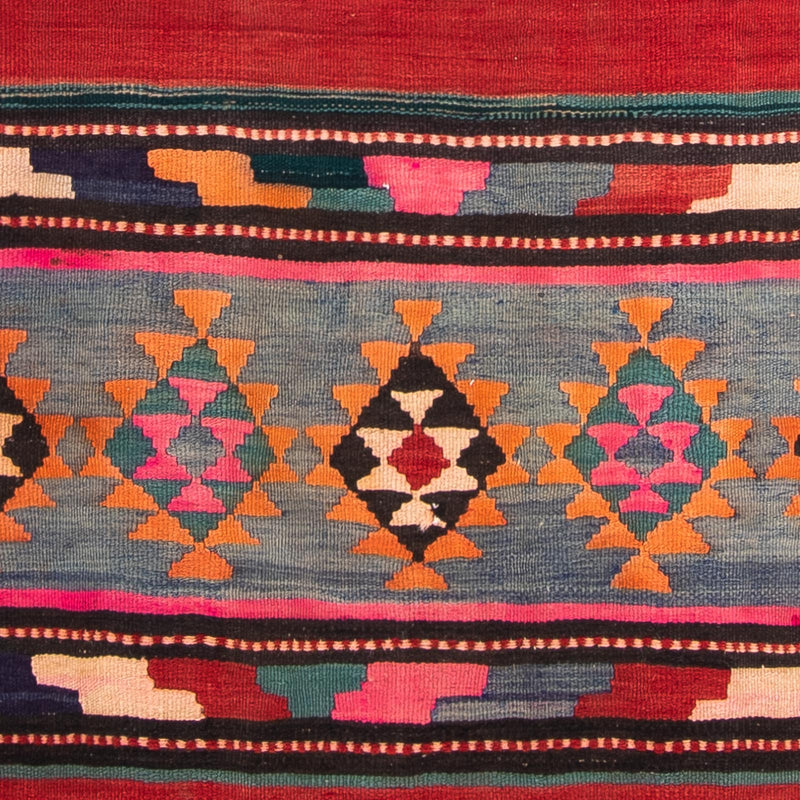 Tapis de couloir Tapis Kelim - Vieux - 350 x 150 cm - multicolore