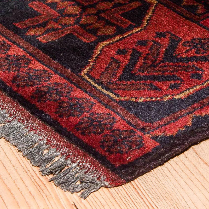 Tapis afghan - Kunduz - 189 x 116 cm - rouge