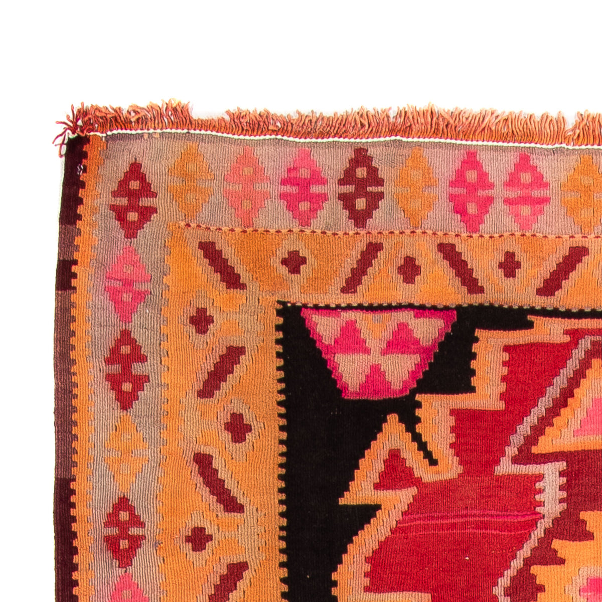 Tapis de couloir Tapis Kelim - Vieux - 330 x 150 cm - multicolore