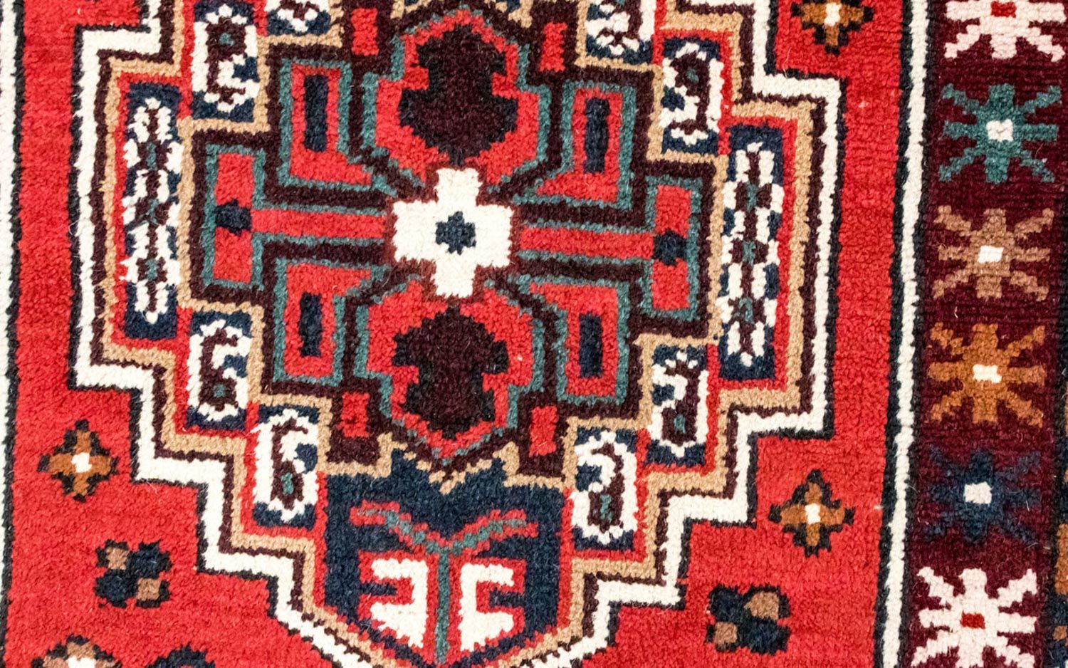 Tapis oriental - 160 x 90 cm - rouge