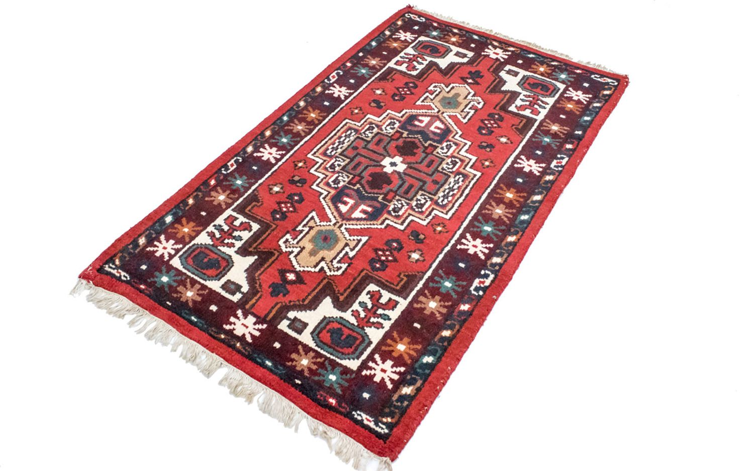 Tapis oriental - 160 x 90 cm - rouge