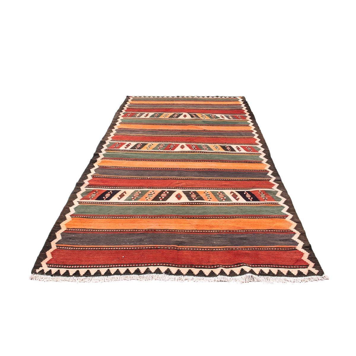 Tapis de couloir Tapis Kelim - Vieux - 310 x 155 cm - multicolore