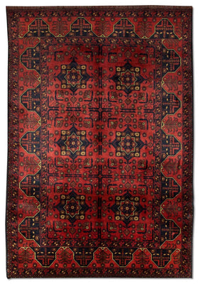 Tapis afghan - Kunduz - 196 x 124 cm - rouge