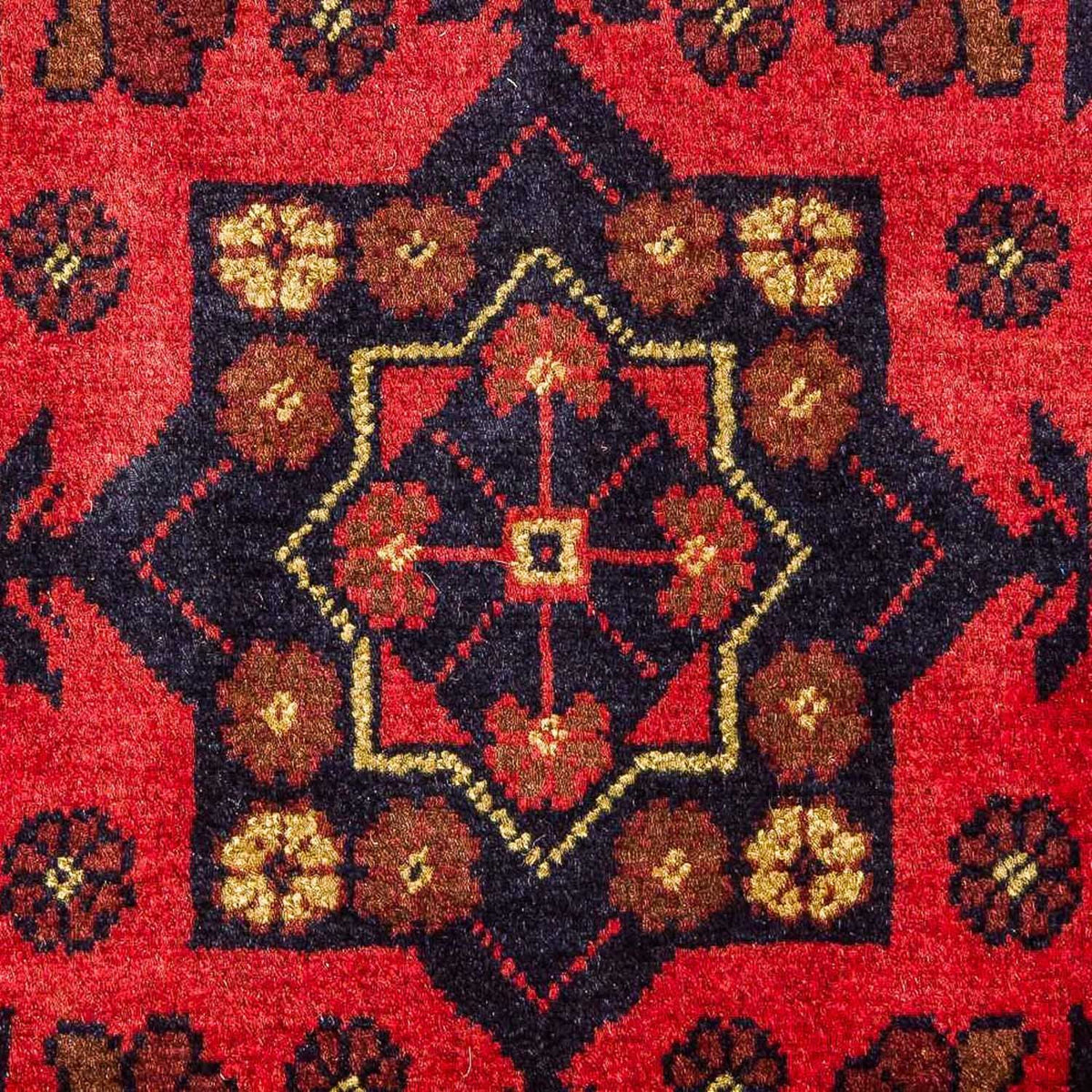 Tapis afghan - Kunduz - 196 x 124 cm - rouge