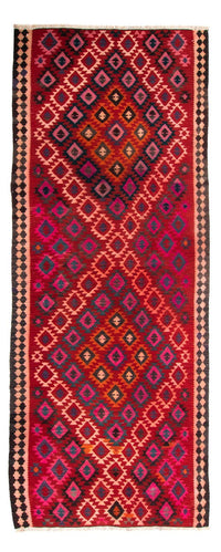 Tapis de couloir Tapis Kelim - Vieux - 350 x 150 cm - multicolore