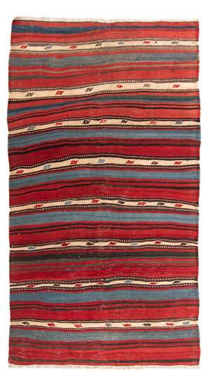 Tapis de couloir Tapis Kelim - Vieux - 250 x 140 cm - multicolore