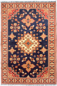 Tapis afghan - Hatschlu - 261 x 207 cm - bleu
