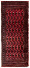 Tapis Turkaman 60x130cm - Tapis persan - Rectangle / Rouge / 60 x 130 cm Rectangle