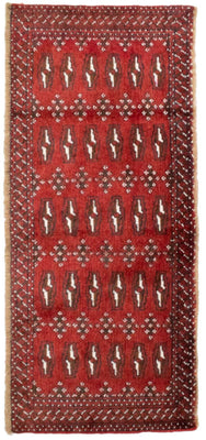 Tapis Turkaman - 130 x 60 cm - rouge