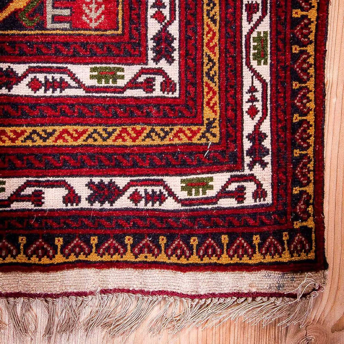 Tapis afghan - 145 x 92 cm - bleu