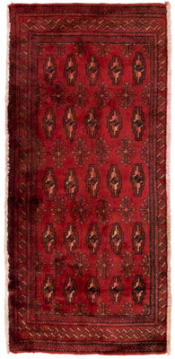 Tapis Turkaman - 130 x 60 cm - rouge