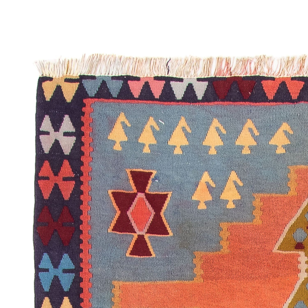 Tapis de couloir Tapis Kelim - Vieux - 280 x 140 cm - multicolore