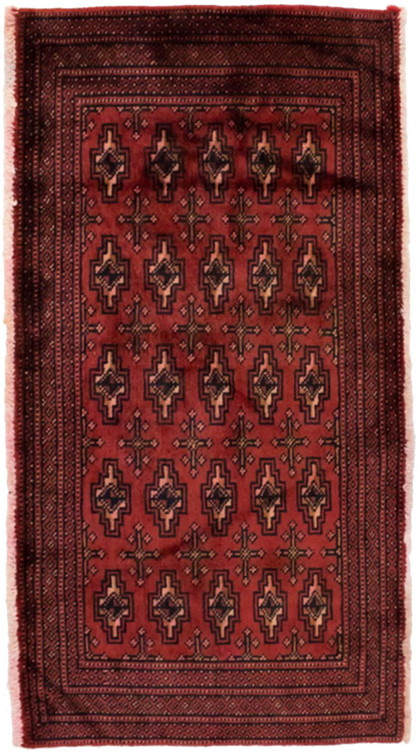 Tapis Turkaman - 130 x 60 cm - rouge