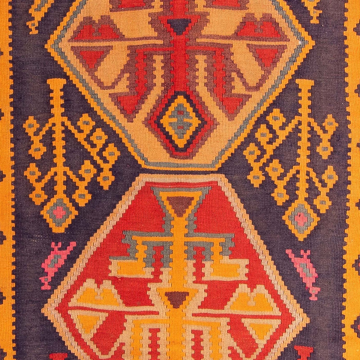 Tapis de couloir Tapis Kelim - Vieux - 340 x 155 cm - multicolore