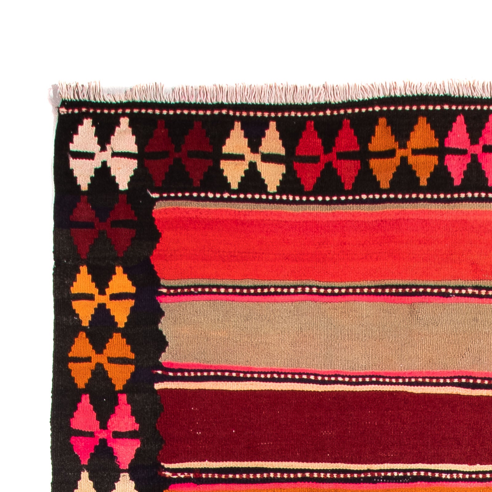 Tapis de couloir Tapis Kelim - Vieux - 360 x 170 cm - multicolore