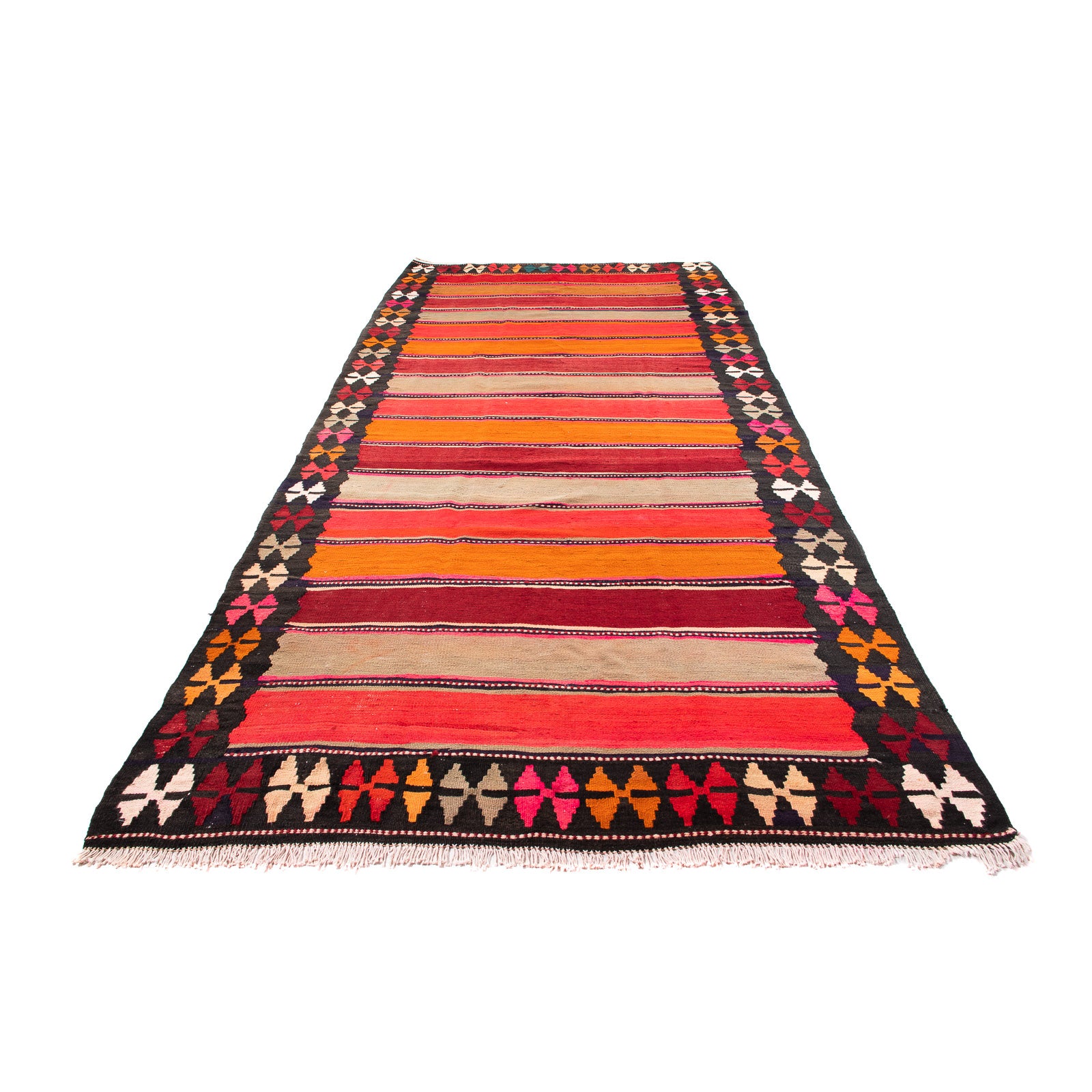 Tapis de couloir Tapis Kelim - Vieux - 360 x 170 cm - multicolore