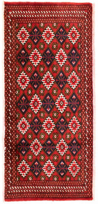 Tapis Turkaman - 130 x 60 cm - rouge