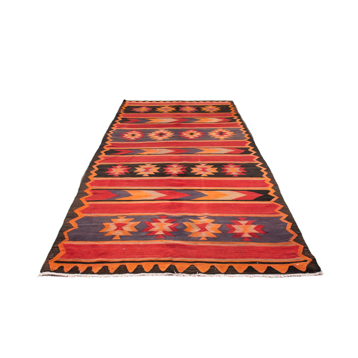 Tapis de couloir Tapis Kelim - Vieux - 325 x 150 cm - multicolore